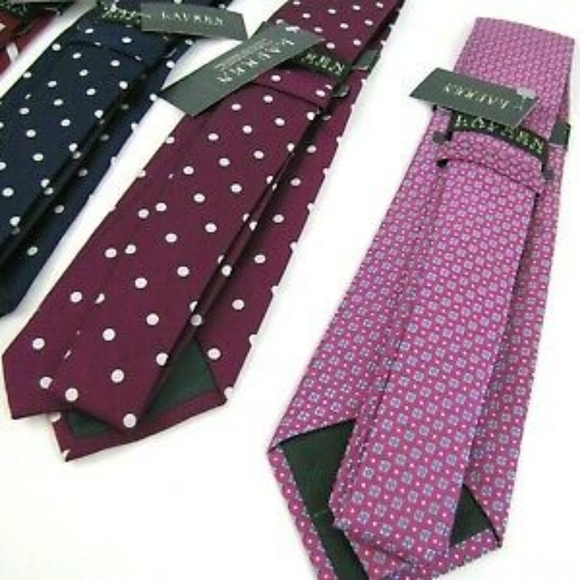 NWT RALPH LAUREN Tie Choice Pink or Burgundy LRL - Picture 7 of 7